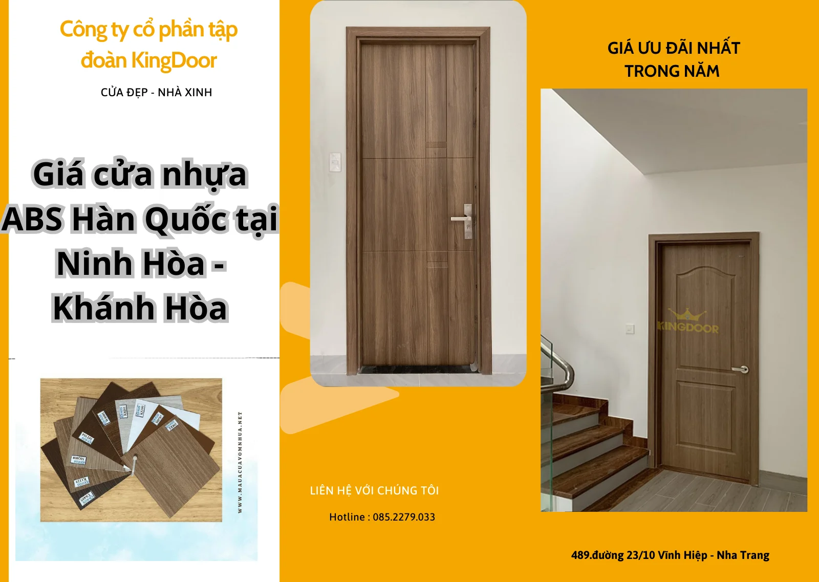 Gía cửa nhựa ABS Hàn Quốc tại Ninh Hòa - Khánh Hòa