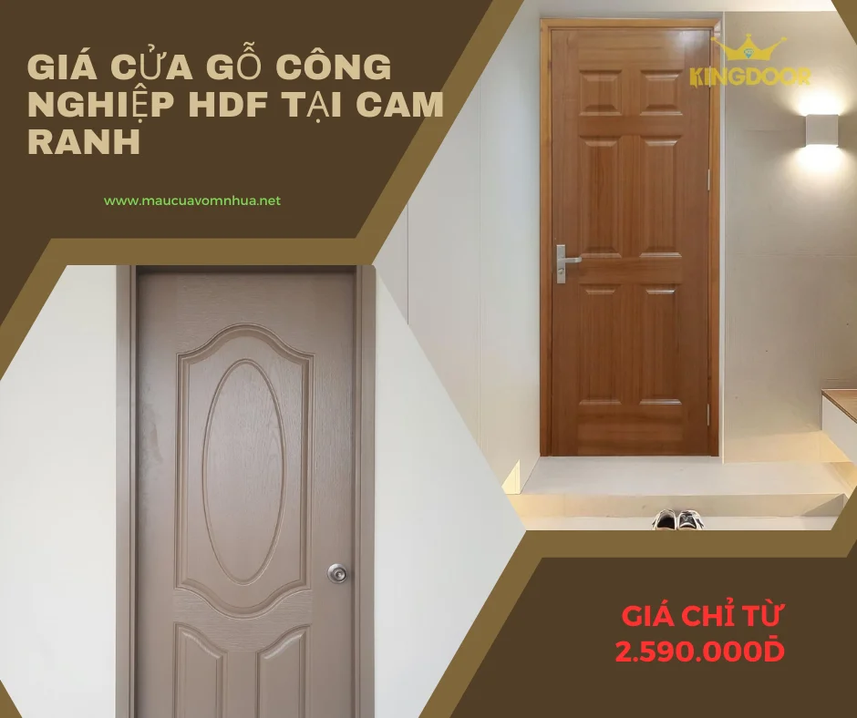 Giá cửa gỗ công nghiệp HDF tại Cam Ranh