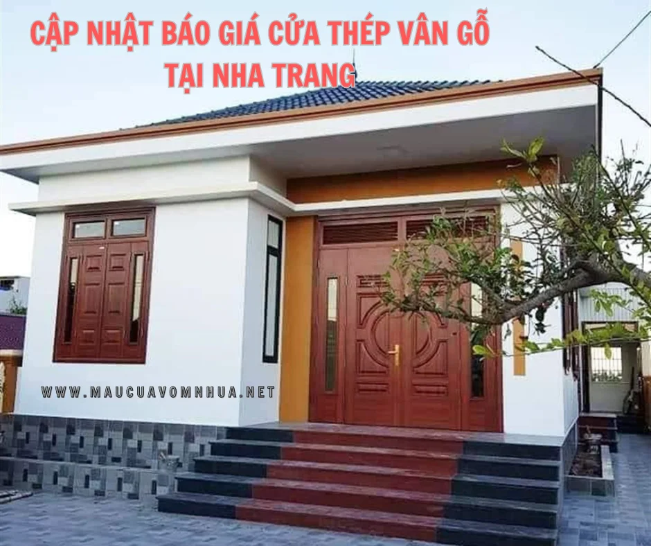 Giá cửa thép vân gỗ tại Nha Trang