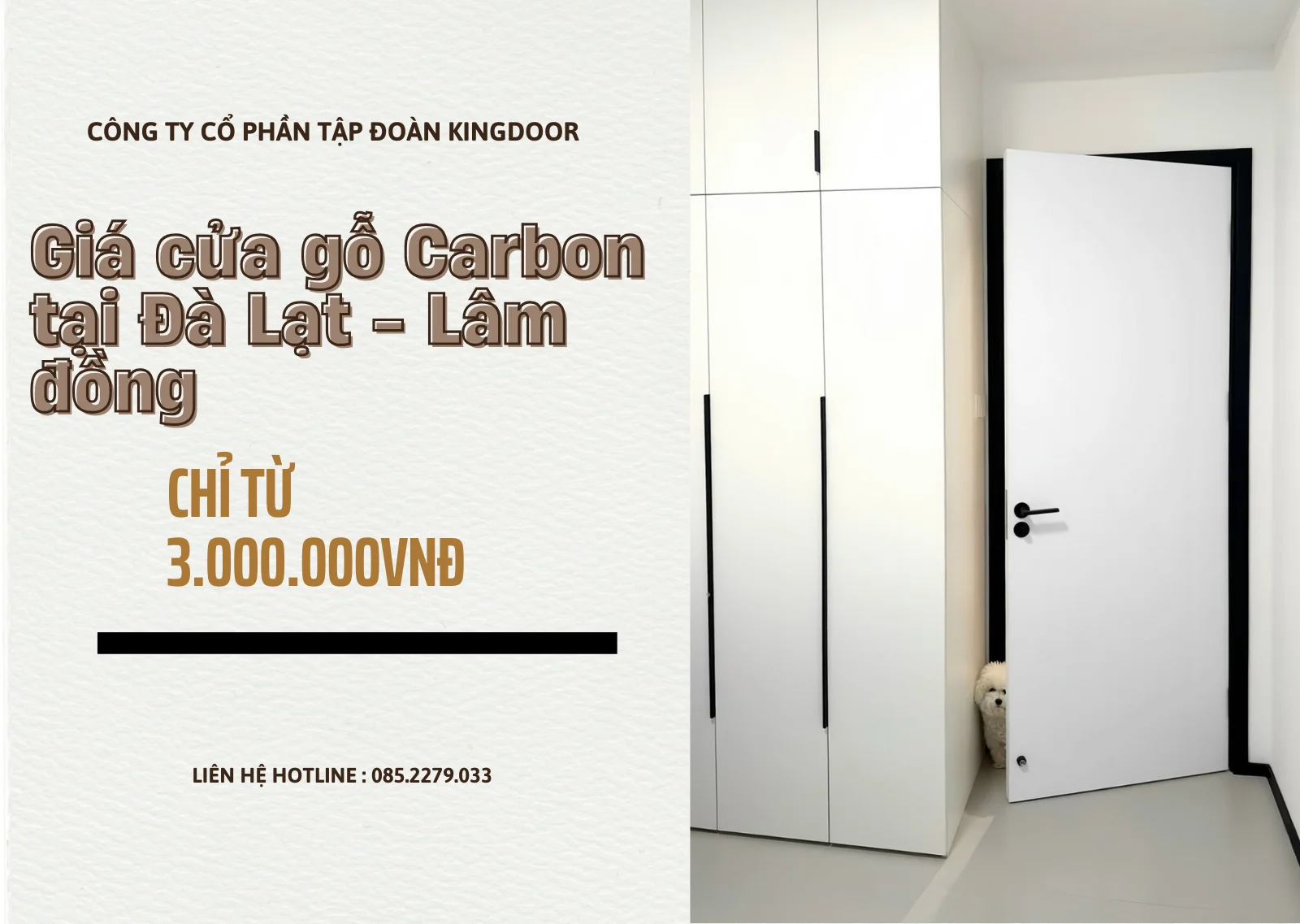 Giá cửa gỗ carbon tại Đà Lạt - Lâm Đồng