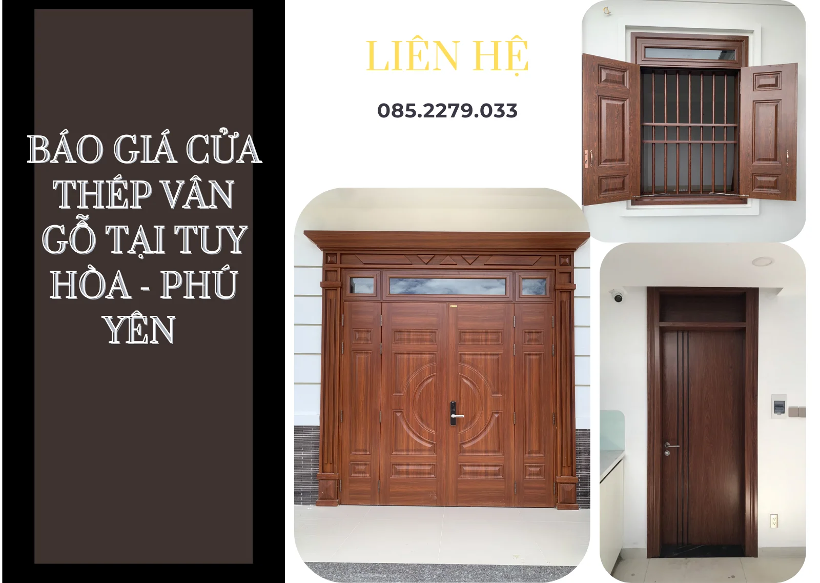 Giá cửa thép vân gỗ tại Phú Yên