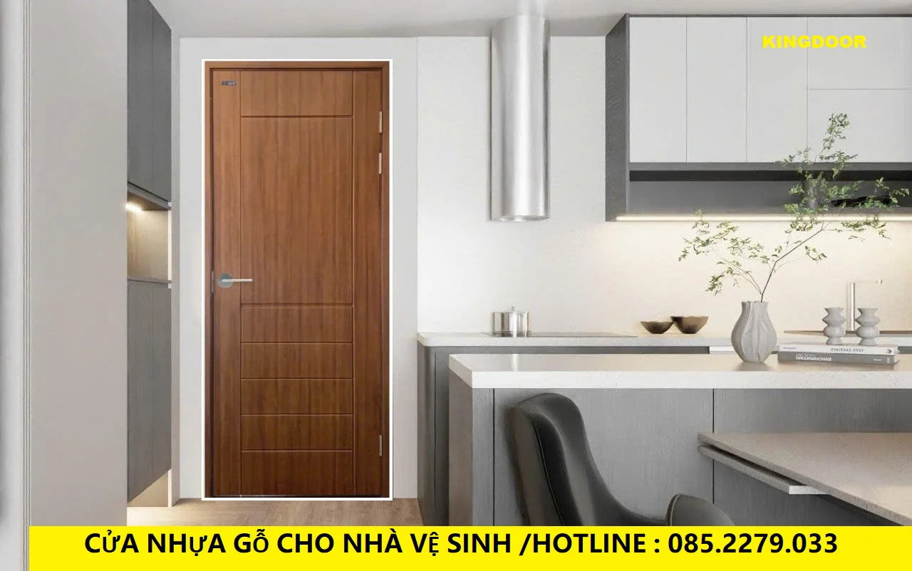 Cửa nhựa giả gỗ cho nhà vệ sinh hiện đại