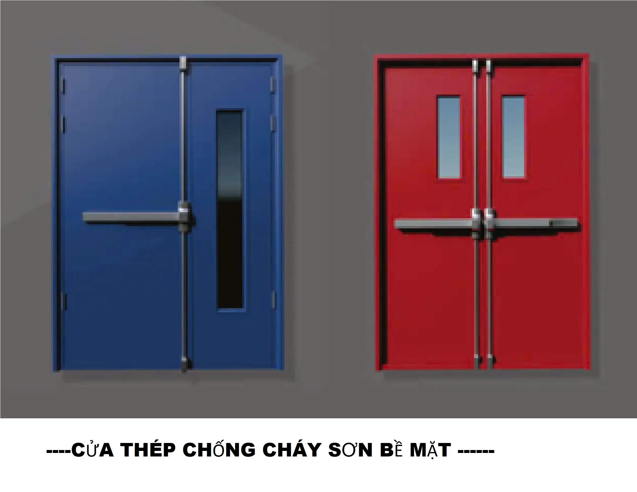 Cửa thép chống cháy sơn bề mặt
