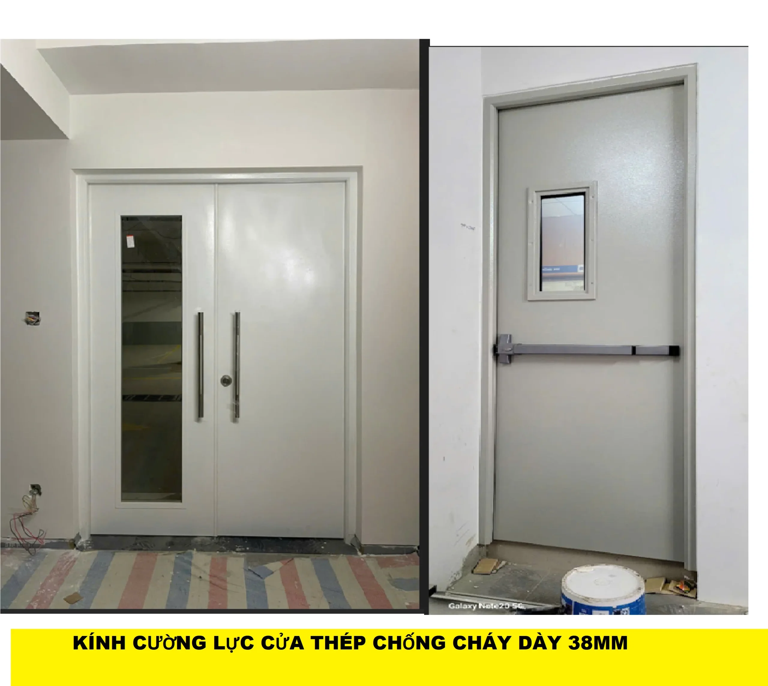 Kính cường lực cửa thép chống cháy