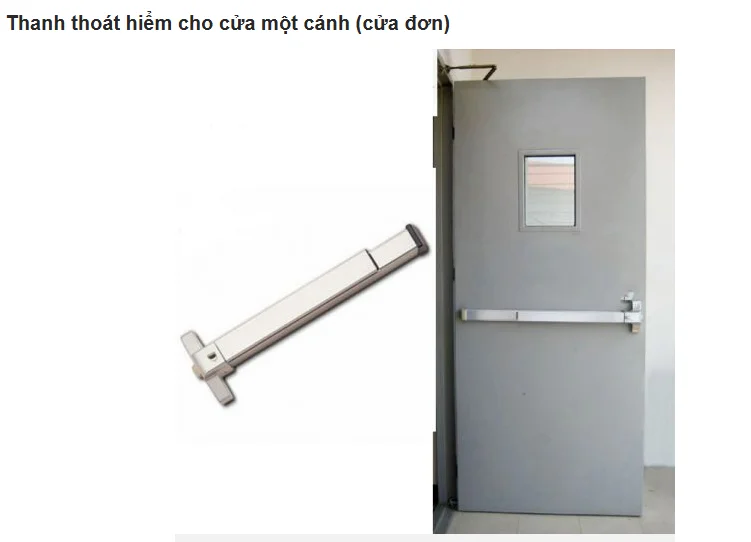 Thanh thoát hiểm cửa thép chống cháy