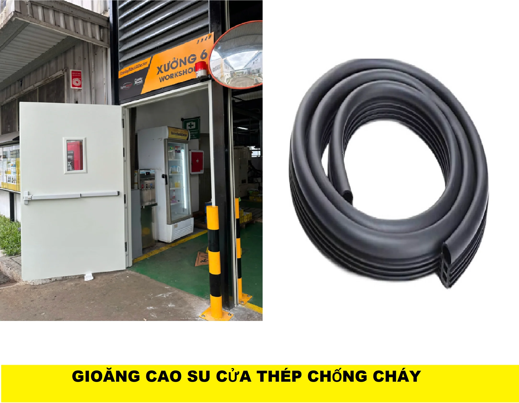 gioăng cao su cửa thép chống cháy